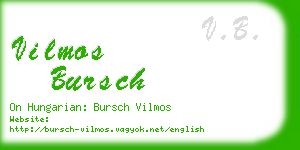 vilmos bursch business card